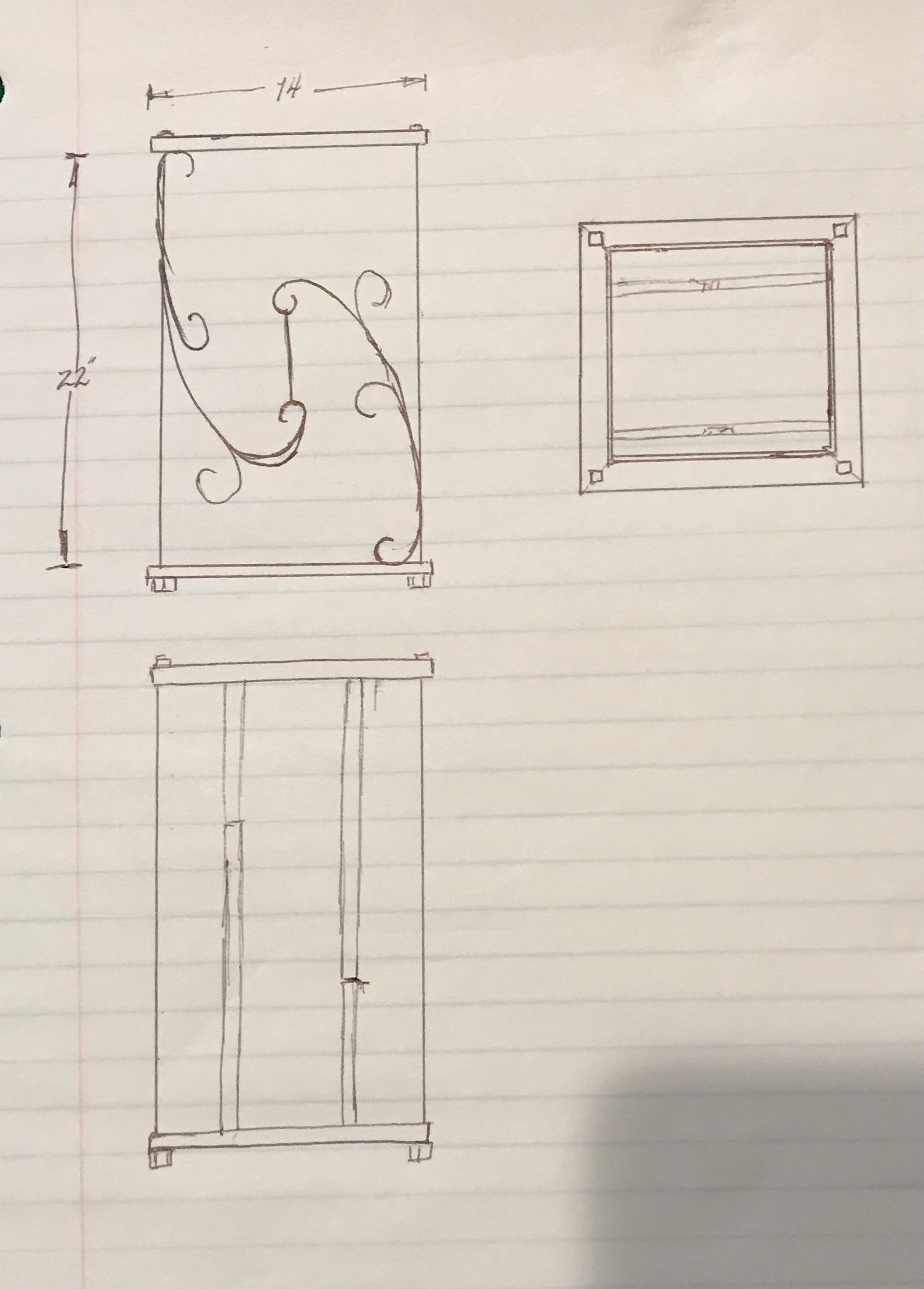 Tensegrity table rough sketch